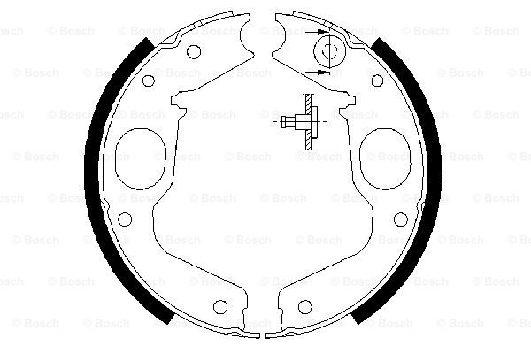 BOSCH 0 986 487 719 Kit ganasce, Freno stazionamento-Kit ganasce, Freno stazionamento-Ricambi Euro