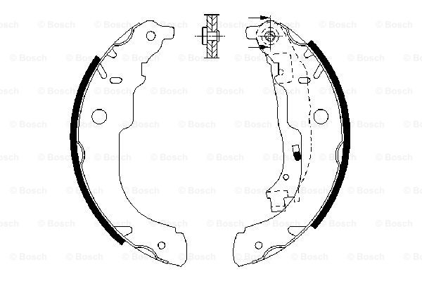 BOSCH 0 986 487 721 Kit ganasce freno-Kit ganasce freno-Ricambi Euro