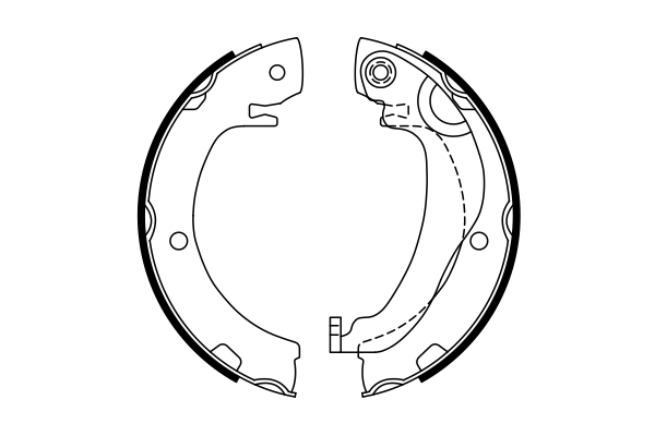 BOSCH 0 986 487 763 Bremsbackensatz, Feststellbremse
