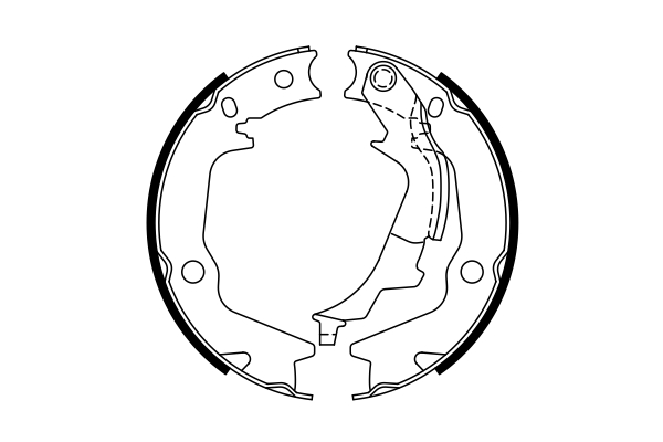 BOSCH 0 986 487 768 Bremsbackensatz, Feststellbremse