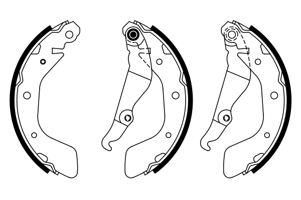 BOSCH 0 986 487 923 Bremsbackensatz