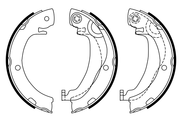 BOSCH 0 986 487 937 Bremsbackensatz, Feststellbremse