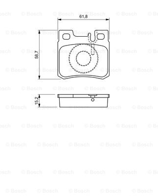 BOSCH 0 986 490 260 Kit pastiglie freno, Freno a disco-Kit pastiglie freno, Freno a disco-Ricambi Euro