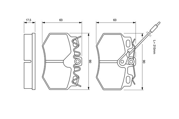 BOSCH 0 986 490 800 Bremsbelagsatz, Scheibenbremse
