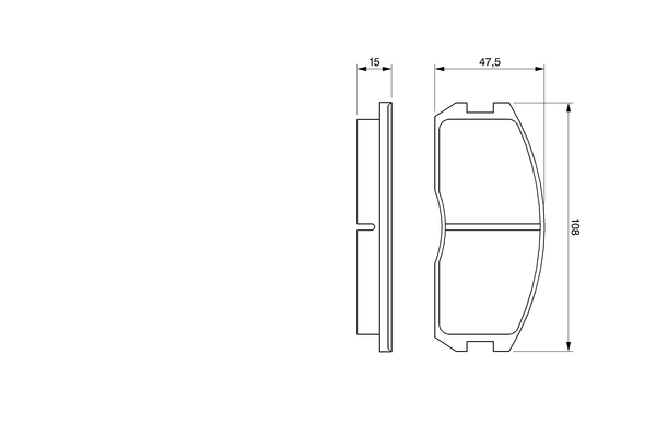BOSCH 0 986 491 260 Bremsbelagsatz, Scheibenbremse