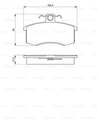 BOSCH 0 986 491 700 Kit pastiglie freno, Freno a disco