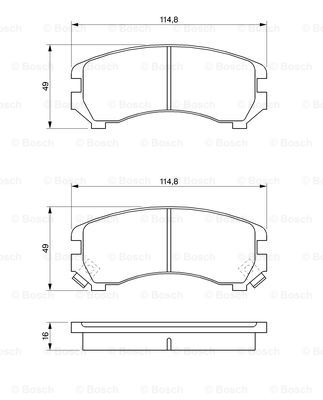 BOSCH 0 986 493 450 Kit pastiglie freno, Freno a disco-Kit pastiglie freno, Freno a disco-Ricambi Euro