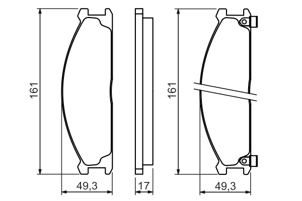 BOSCH 0 986 493 480 Kit pastiglie freno, Freno a disco