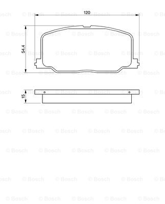 BOSCH 0 986 493 720 Kit pastiglie freno, Freno a disco-Kit pastiglie freno, Freno a disco-Ricambi Euro