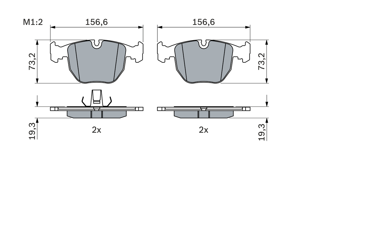 BOSCH 0 986 494 028 Kit pastiglie freno, Freno a disco