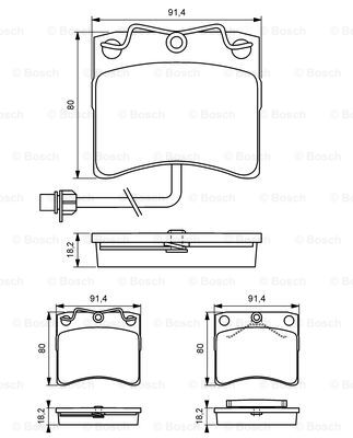 BOSCH 0 986 494 041 Kit pastiglie freno, Freno a disco