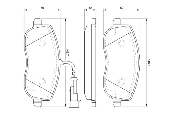BOSCH 0 986 494 068 Bremsbelagsatz, Scheibenbremse