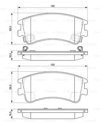 BOSCH 0 986 494 079 Kit pastiglie freno, Freno a disco