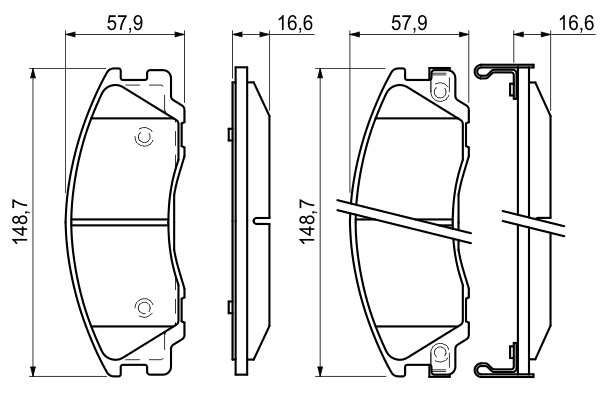 BOSCH 0 986 494 138 Bremsbelagsatz, Scheibenbremse