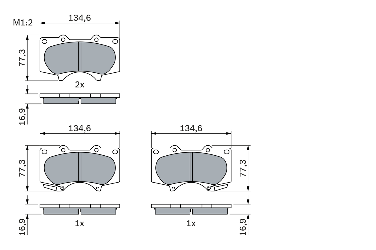 BOSCH 0 986 494 153 Kit pastiglie freno, Freno a disco-Kit pastiglie freno, Freno a disco-Ricambi Euro