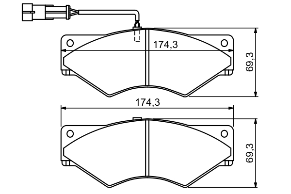 BOSCH 0 986 494 193 Bremsbelagsatz, Scheibenbremse