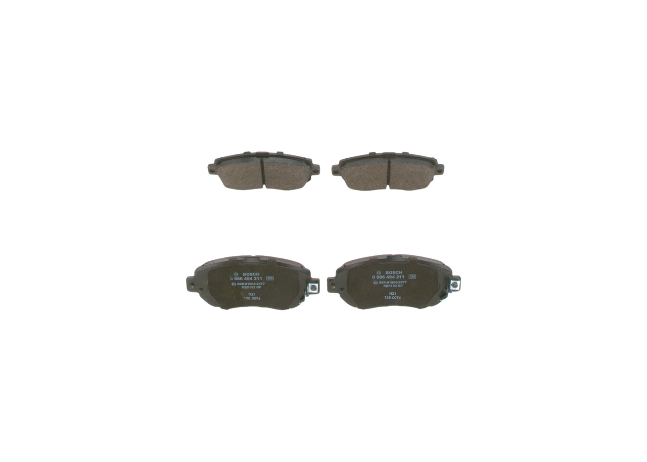 BOSCH 0 986 494 211 Bremsbelagsatz, Scheibenbremse