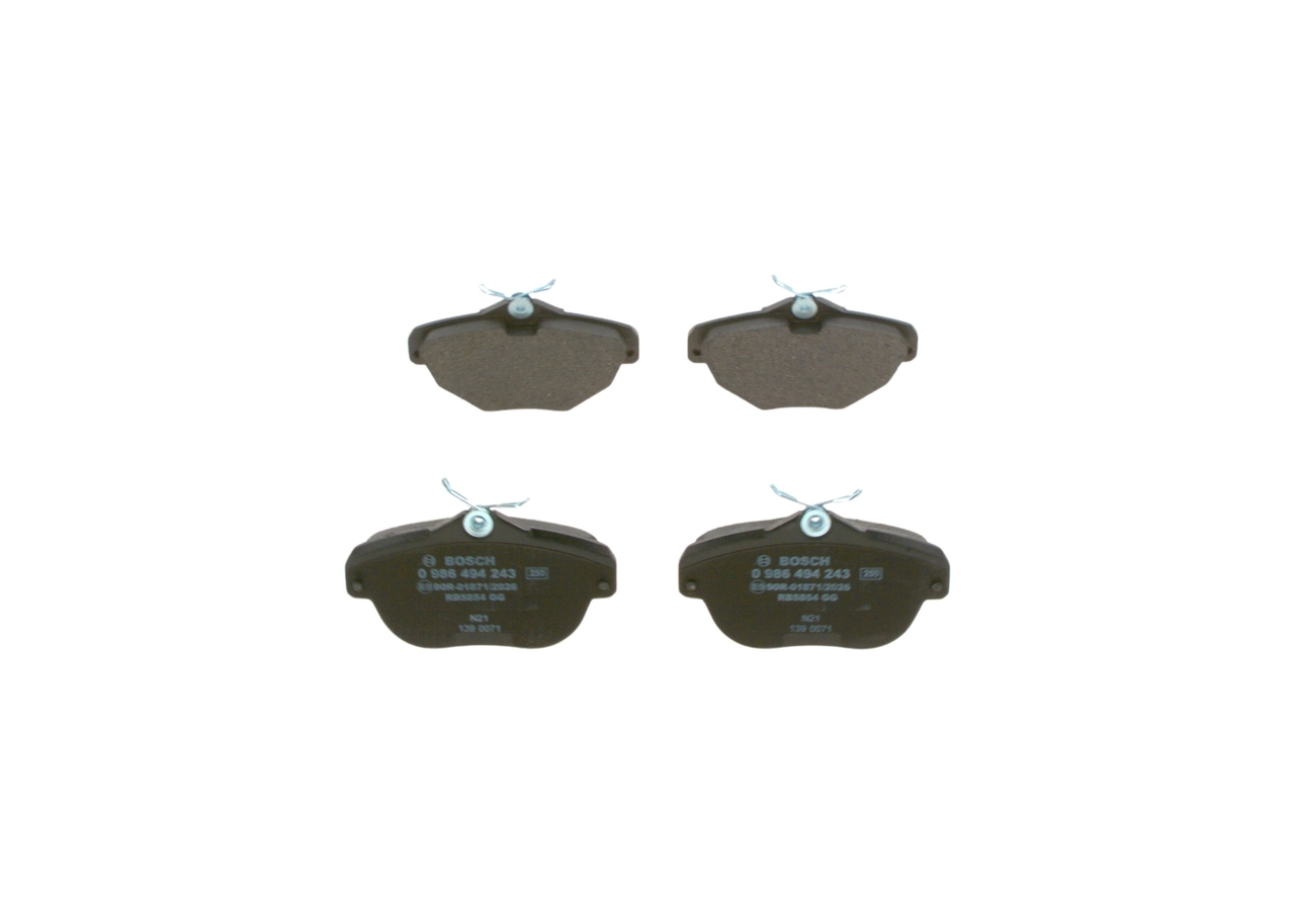 BOSCH 0 986 494 243 Bremsbelagsatz, Scheibenbremse