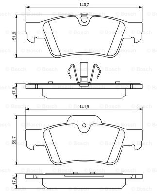 BOSCH 0 986 494 256 Kit pastiglie freno, Freno a disco-Kit pastiglie freno, Freno a disco-Ricambi Euro