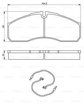 BOSCH 0 986 494 273 Kit pastiglie freno, Freno a disco