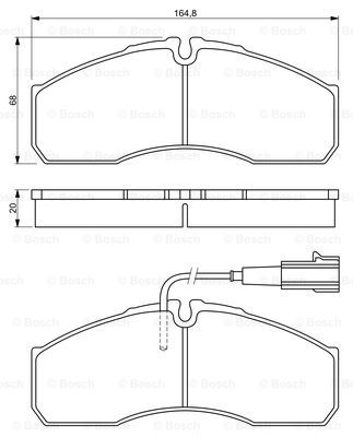 BOSCH 0 986 494 278 Kit pastiglie freno, Freno a disco