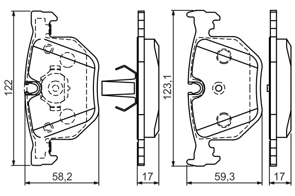 BOSCH 0 986 494 286 Kit pastiglie freno, Freno a disco