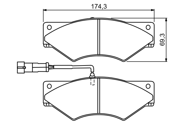 BOSCH 0 986 494 296 Bremsbelagsatz, Scheibenbremse