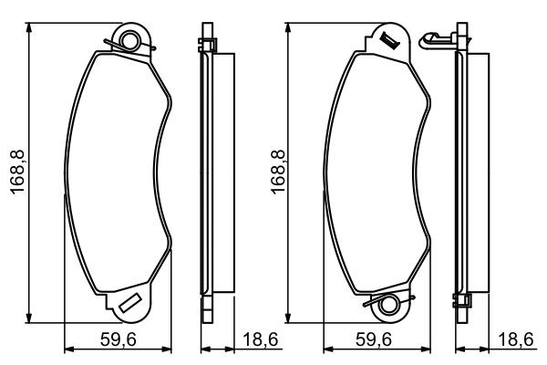BOSCH 0 986 494 300 Bremsbelagsatz, Scheibenbremse