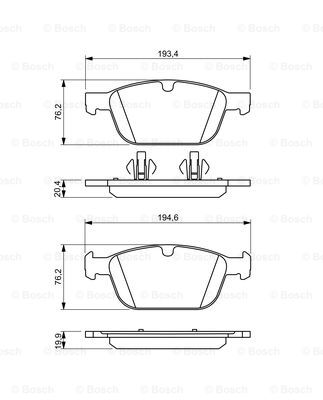 BOSCH 0 986 494 305 Kit pastiglie freno, Freno a disco-Kit pastiglie freno, Freno a disco-Ricambi Euro