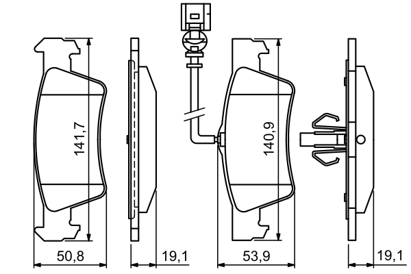 BOSCH 0 986 494 309 Bremsbelagsatz, Scheibenbremse
