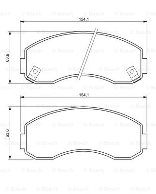 BOSCH 0 986 494 314 Kit pastiglie freno, Freno a disco