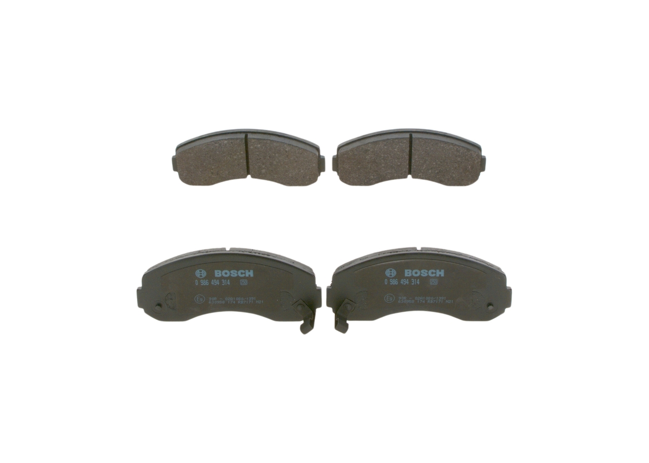 BOSCH 0 986 494 314 Bremsbelagsatz, Scheibenbremse