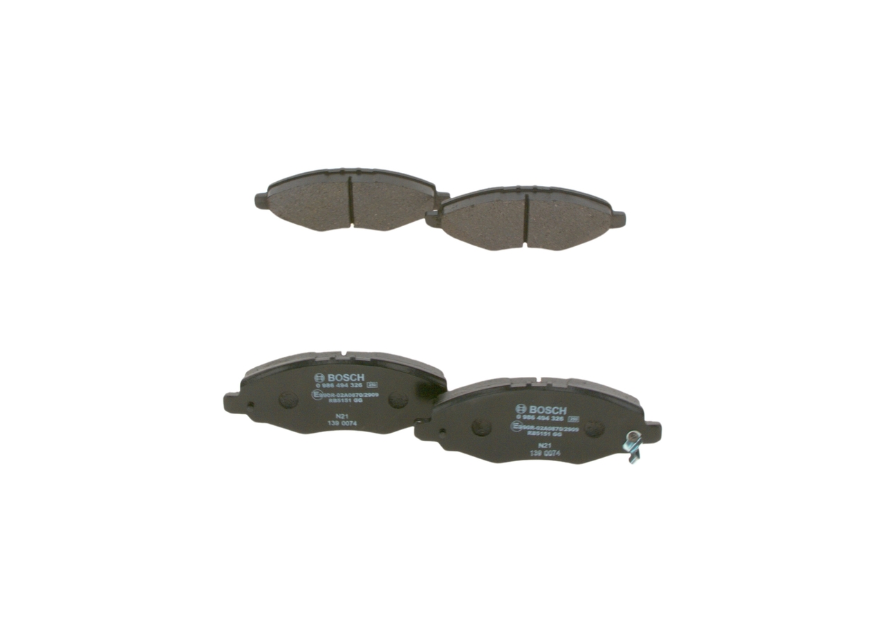 BOSCH 0 986 494 326 Bremsbelagsatz, Scheibenbremse
