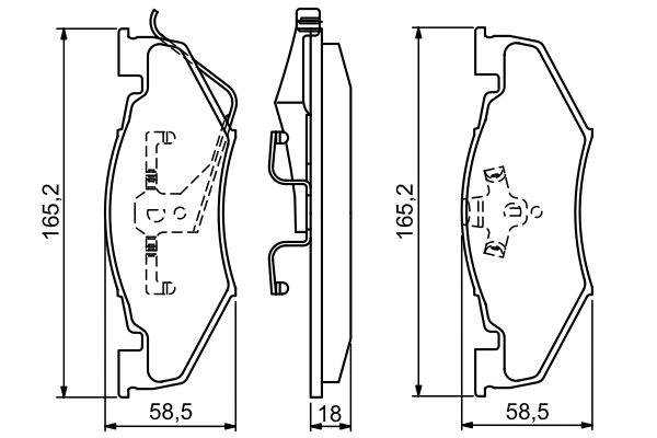 BOSCH 0 986 494 336 Bremsbelagsatz, Scheibenbremse