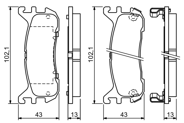 BOSCH 0 986 494 341 Bremsbelagsatz, Scheibenbremse