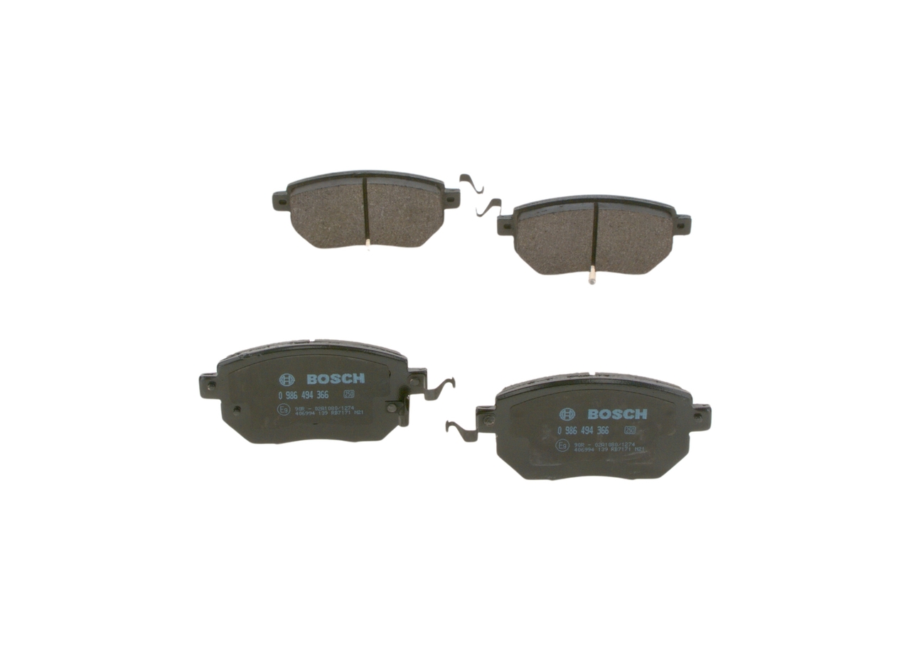 BOSCH 0 986 494 366 Bremsbelagsatz, Scheibenbremse
