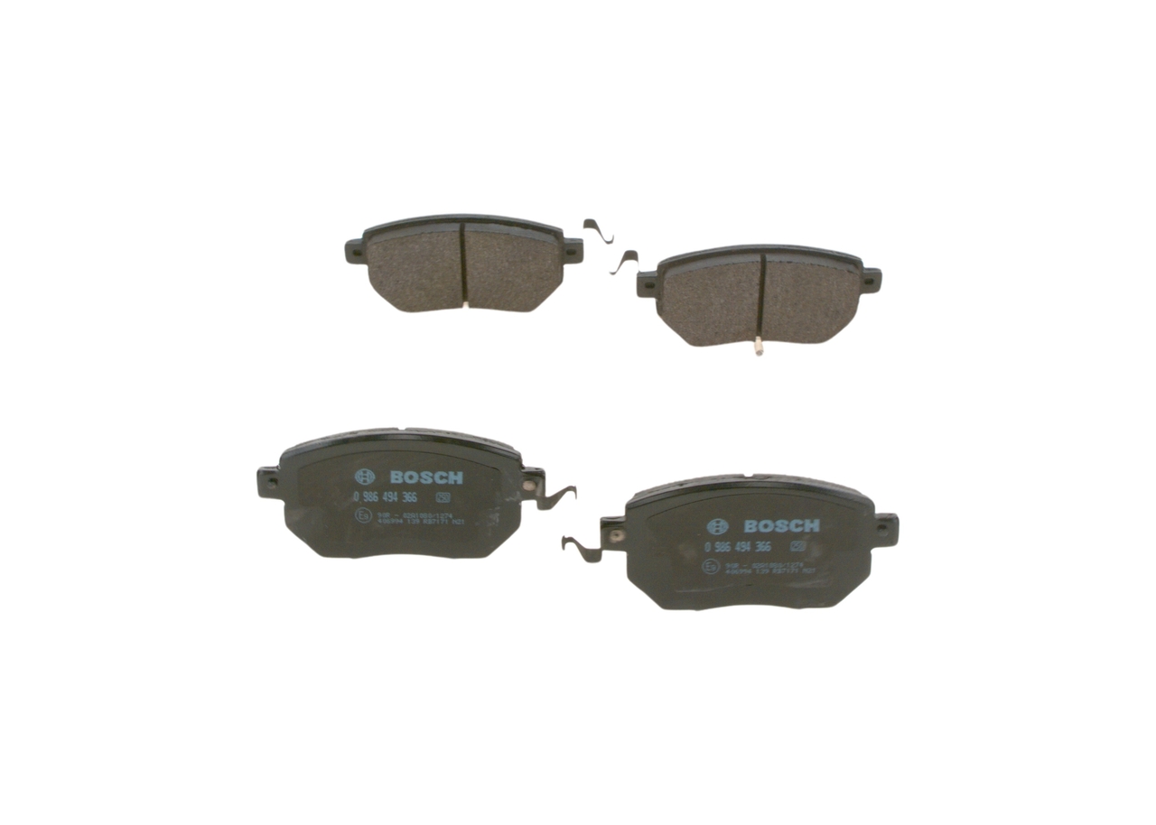 BOSCH 0 986 494 366 Bremsbelagsatz, Scheibenbremse