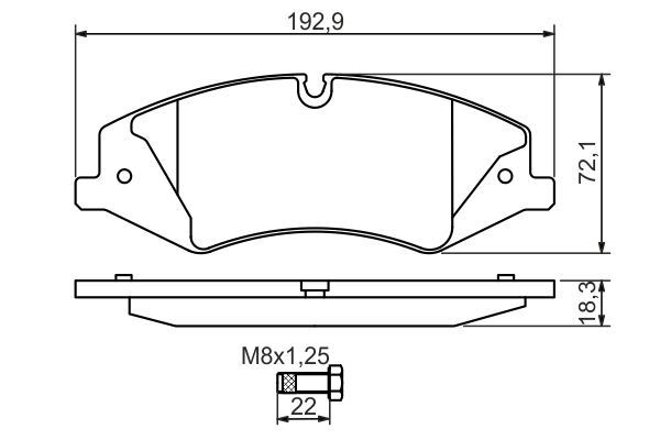 BOSCH 0 986 494 408 Kit pastiglie freno, Freno a disco