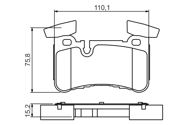 BOSCH 0 986 494 411 Kit pastiglie freno, Freno a disco