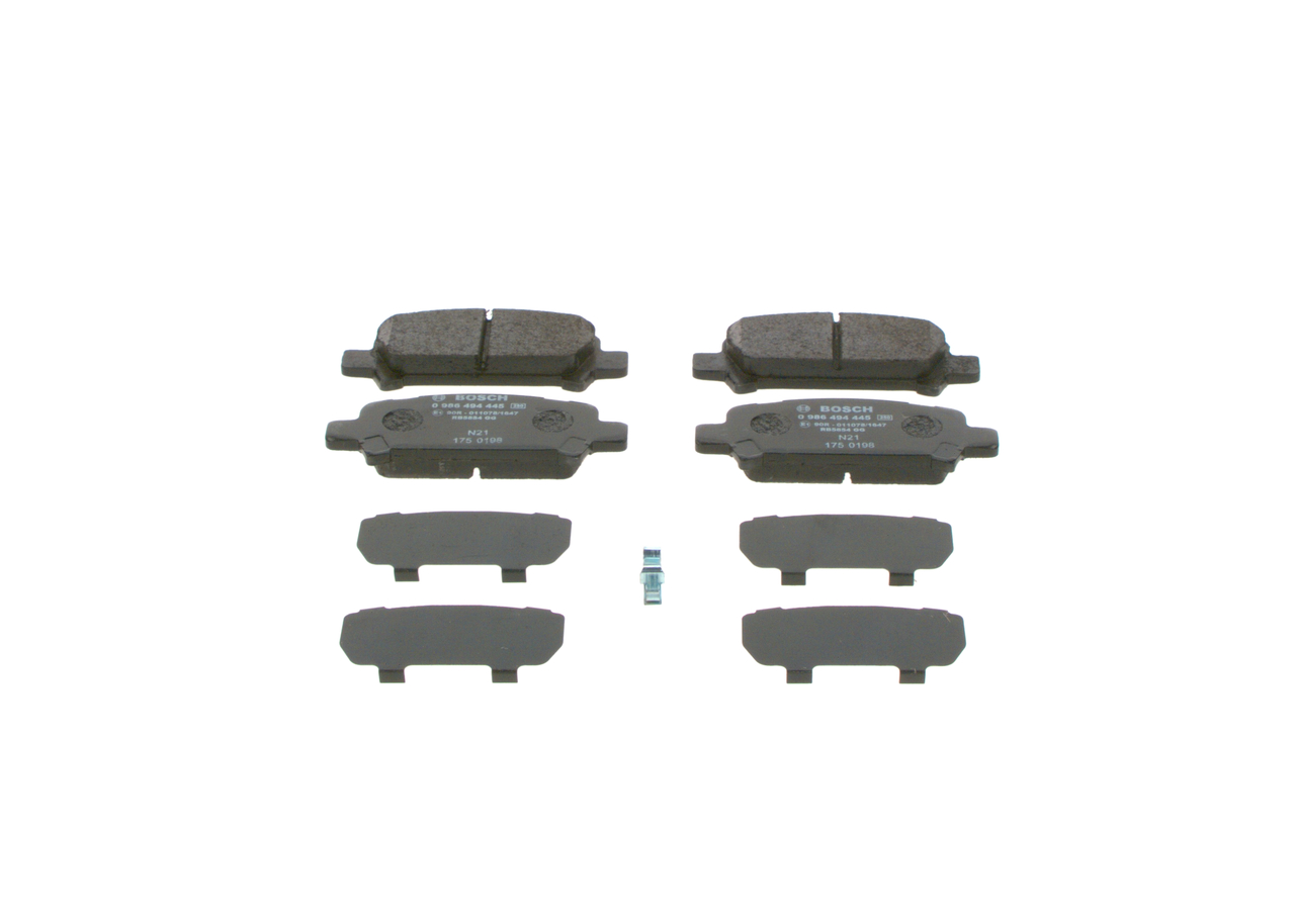 BOSCH 0 986 494 445 Bremsbelagsatz, Scheibenbremse