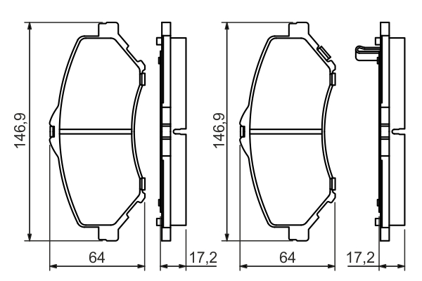 BOSCH 0 986 494 493 Kit pastiglie freno, Freno a disco-Kit pastiglie freno, Freno a disco-Ricambi Euro