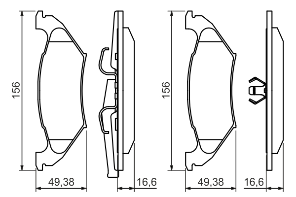 BOSCH 0 986 494 495 Kit pastiglie freno, Freno a disco