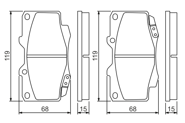 BOSCH 0 986 494 497 Kit pastiglie freno, Freno a disco-Kit pastiglie freno, Freno a disco-Ricambi Euro