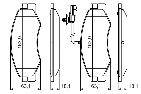 BOSCH 0 986 494 499 Kit pastiglie freno, Freno a disco-Kit pastiglie freno, Freno a disco-Ricambi Euro