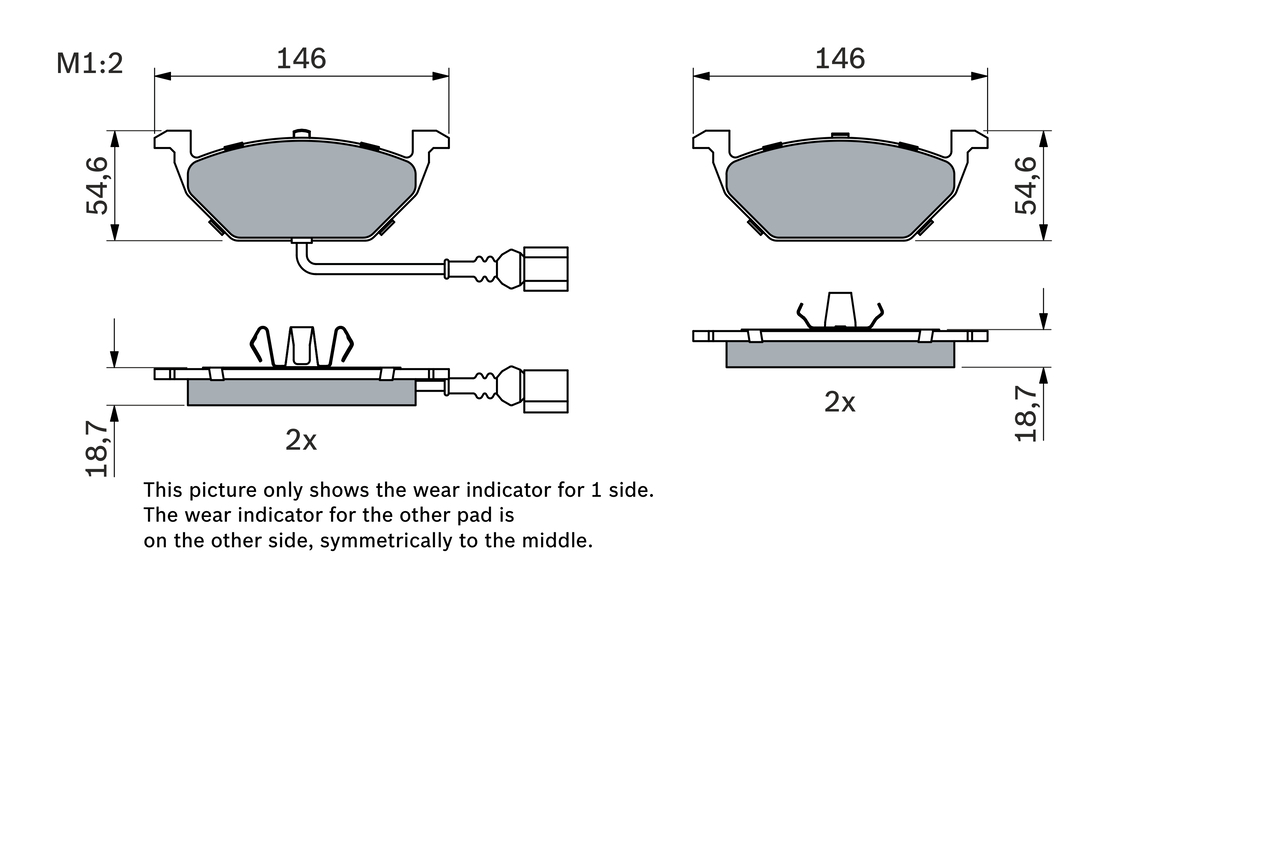 BOSCH 0 986 494 524 Kit pastiglie freno, Freno a disco