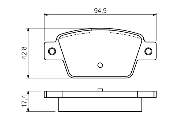 BOSCH 0 986 494 536 Kit pastiglie freno, Freno a disco