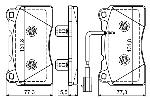 BOSCH 0 986 494 539 Bremsbelagsatz, Scheibenbremse