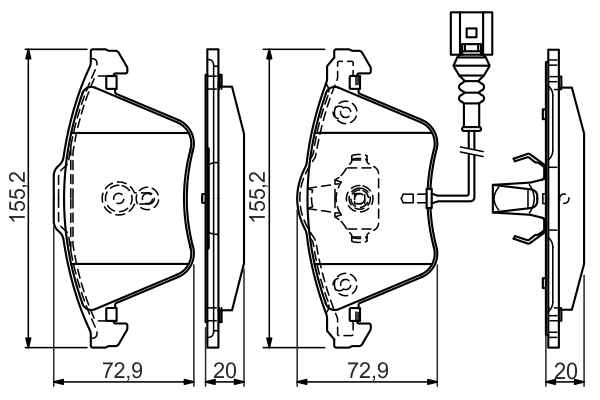 BOSCH 0 986 494 550 Kit pastiglie freno, Freno a disco