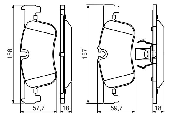 BOSCH 0 986 494 561 Kit pastiglie freno, Freno a disco-Kit pastiglie freno, Freno a disco-Ricambi Euro