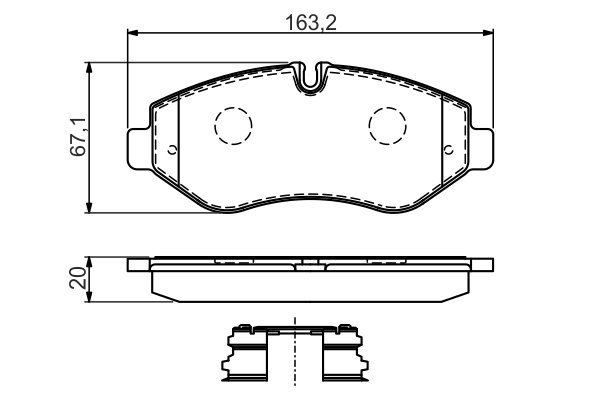 BOSCH 0 986 494 582 Kit pastiglie freno, Freno a disco-Kit pastiglie freno, Freno a disco-Ricambi Euro